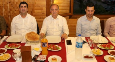 Arhavi Kaymakamı Mehmet Şerif Olçaş'a Veda Yemeği